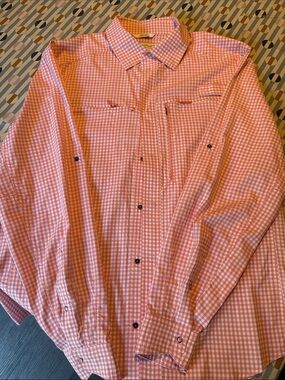 Coolibar Pink Gingham Lightweight Shirt Jacket